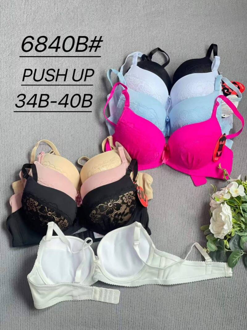 Biustonosze damskie Roz B, 1 kolor Paczka 6 szt
